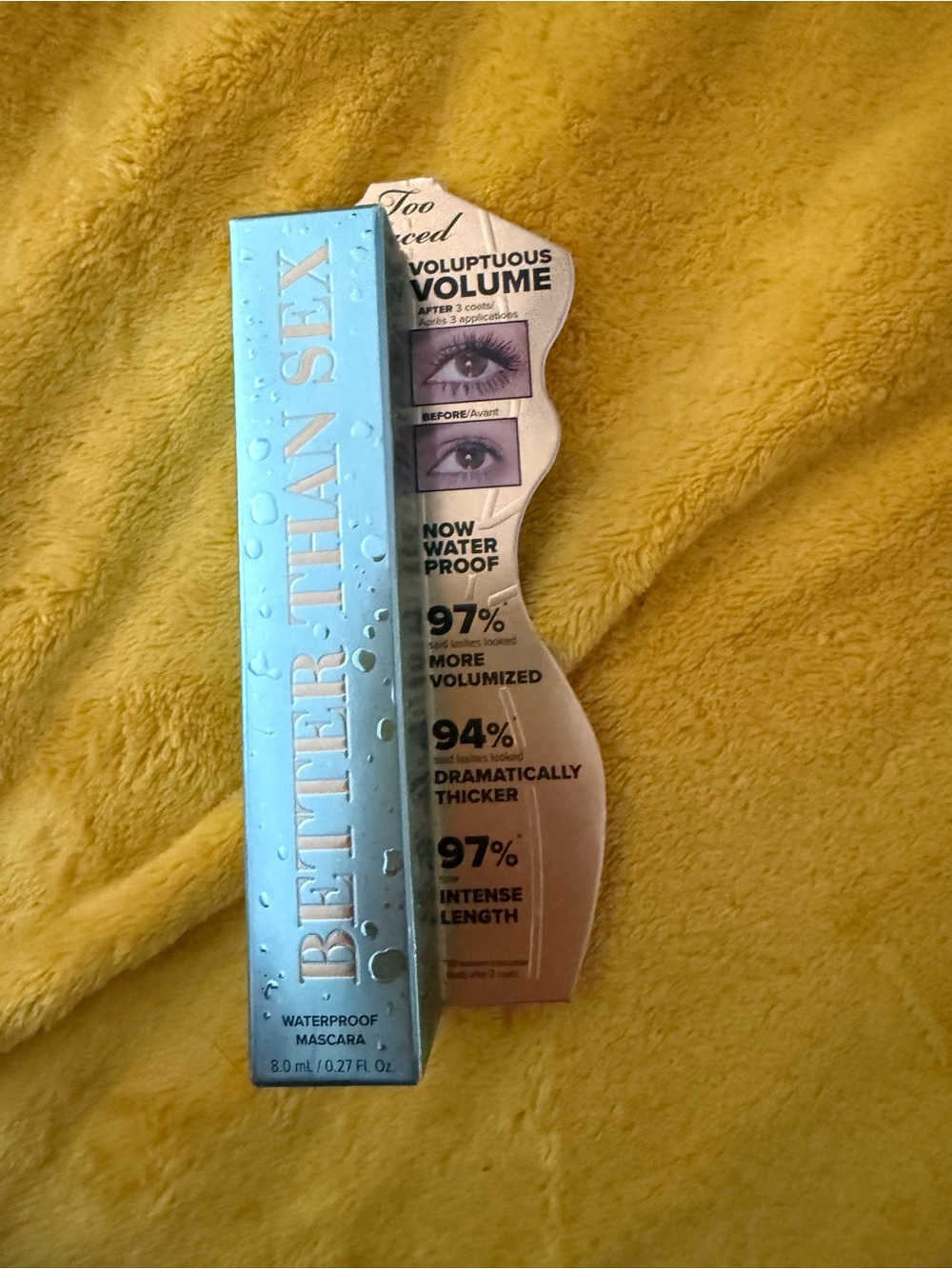 Too Faced Better Than Sex Mascara Packaging - Metallic Silver